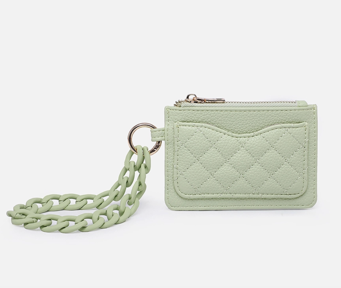Rhodes Quilted Wallet w/ Chain Bangle