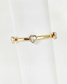 Clear Hearts Stretch Bracelet Gold