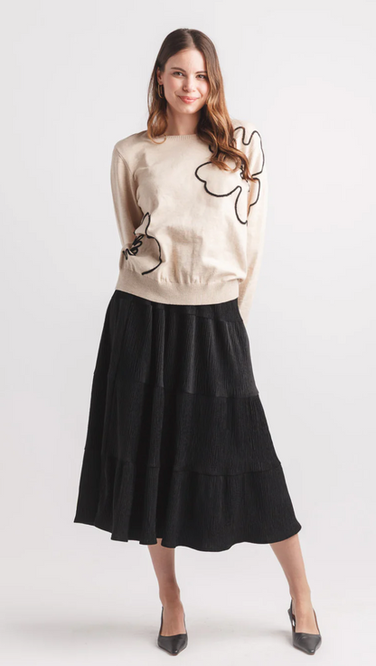 Velvet Tiered Skirt