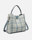 Plaid Satchel w/ Inner Slip Pockets