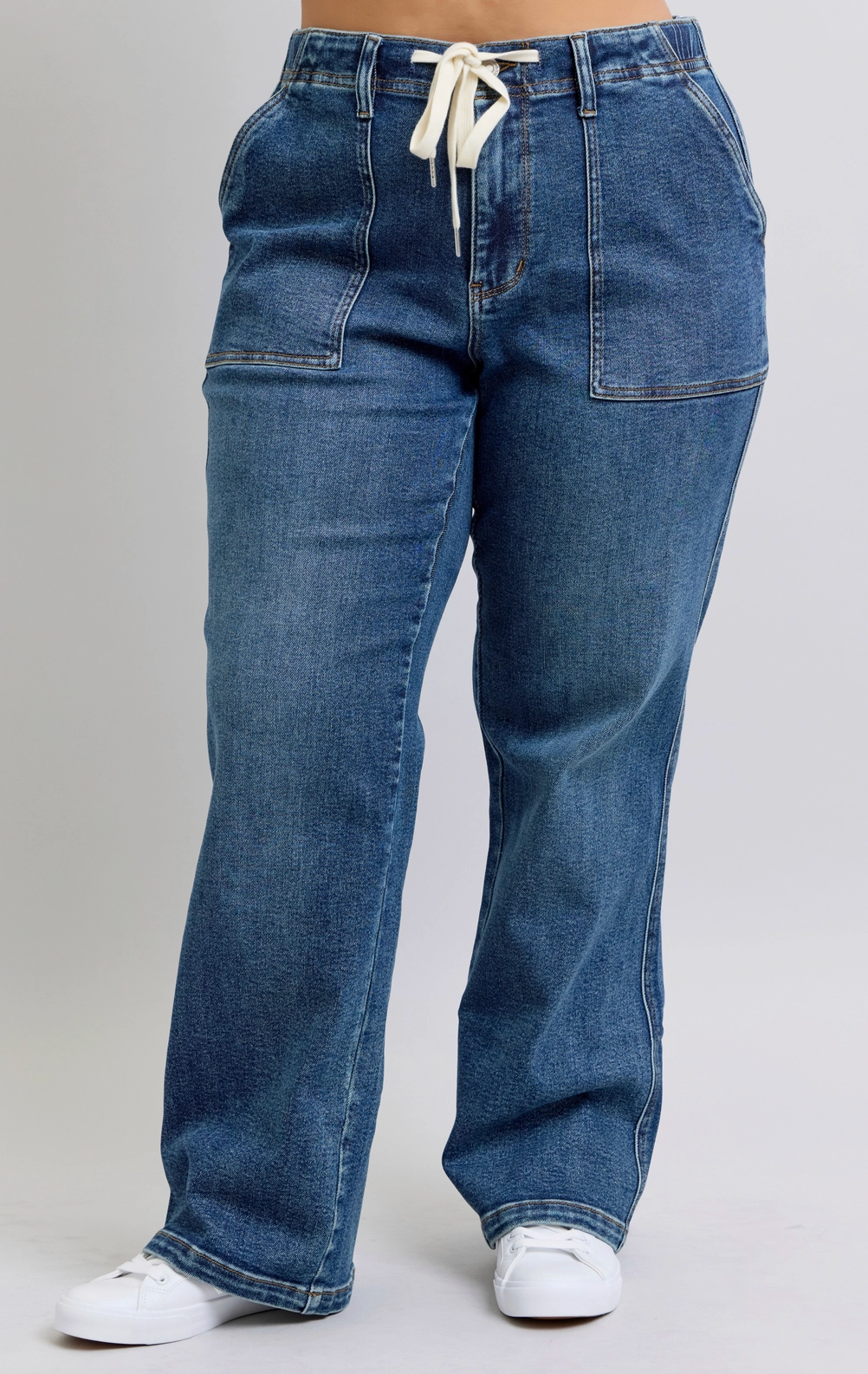 Judy Blue: High Waisted Drawstring Wide