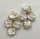 White Flower Fabric Cluster Earrings