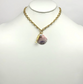 Pink Seashell Fish Pendant Necklace