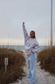 Polka Dot Sailboat Embroider Mockneck Sweatshirt