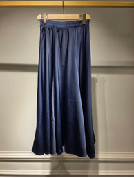 Valentine Satin Skirt: Navy