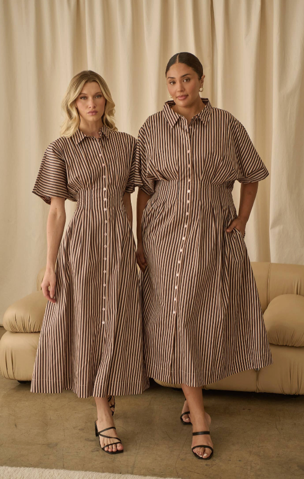 Wilderra Pleated Midi Dress