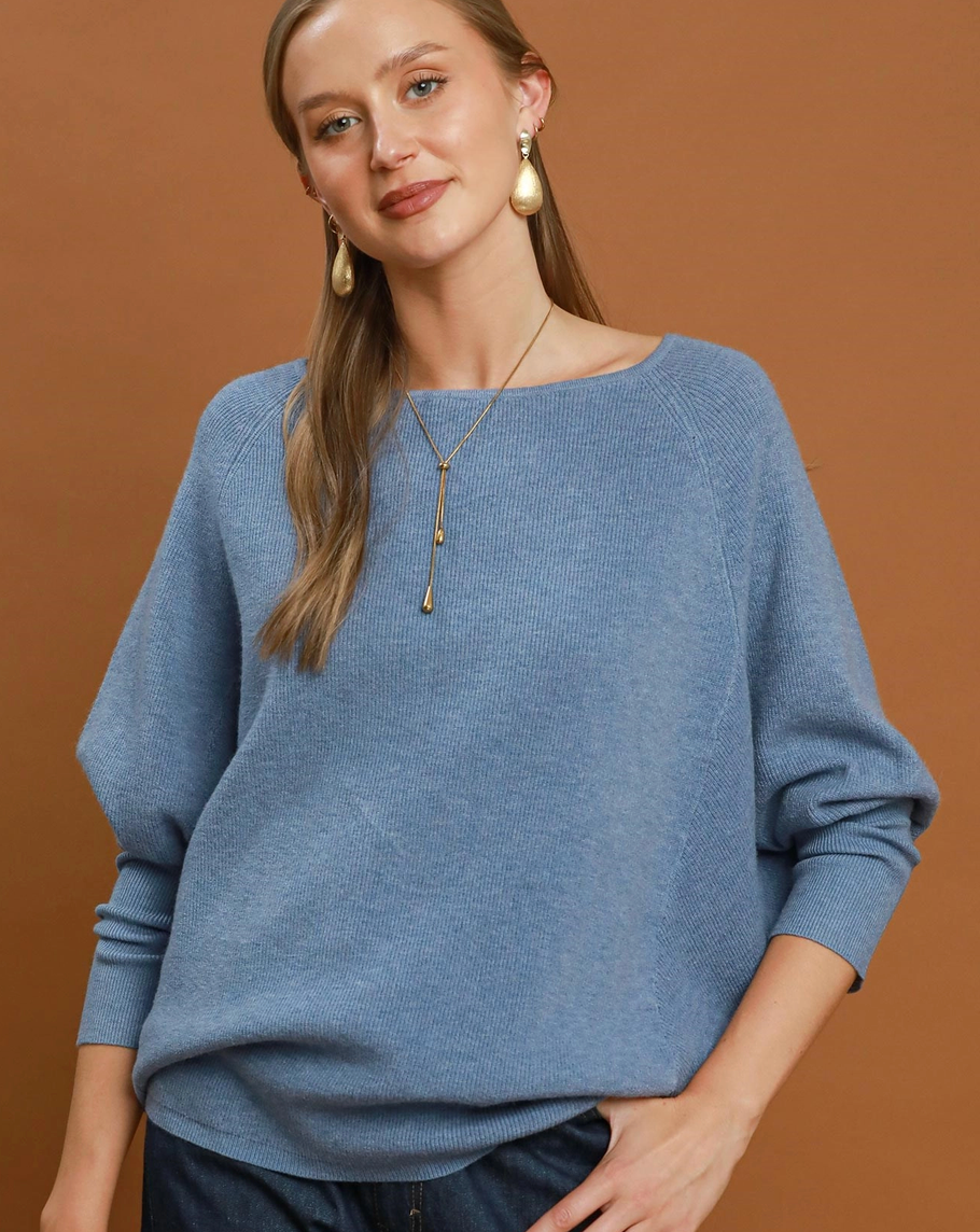 Dolman Dream Sweater: Blue