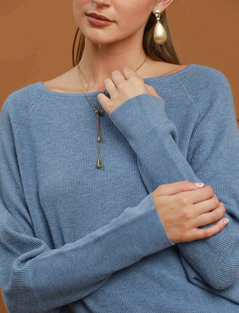 Dolman Dream Sweater: Blue