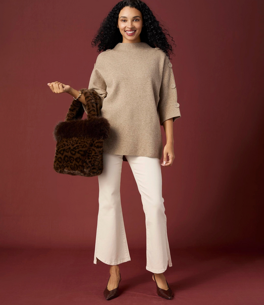 Lumi Chocolate Leopard Tote