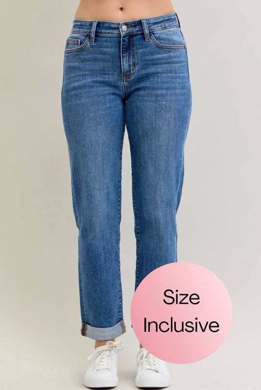 Judy Blue:  Classic Cuffed BF