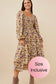 Floral Print Smocked Bodice Tiered Dress