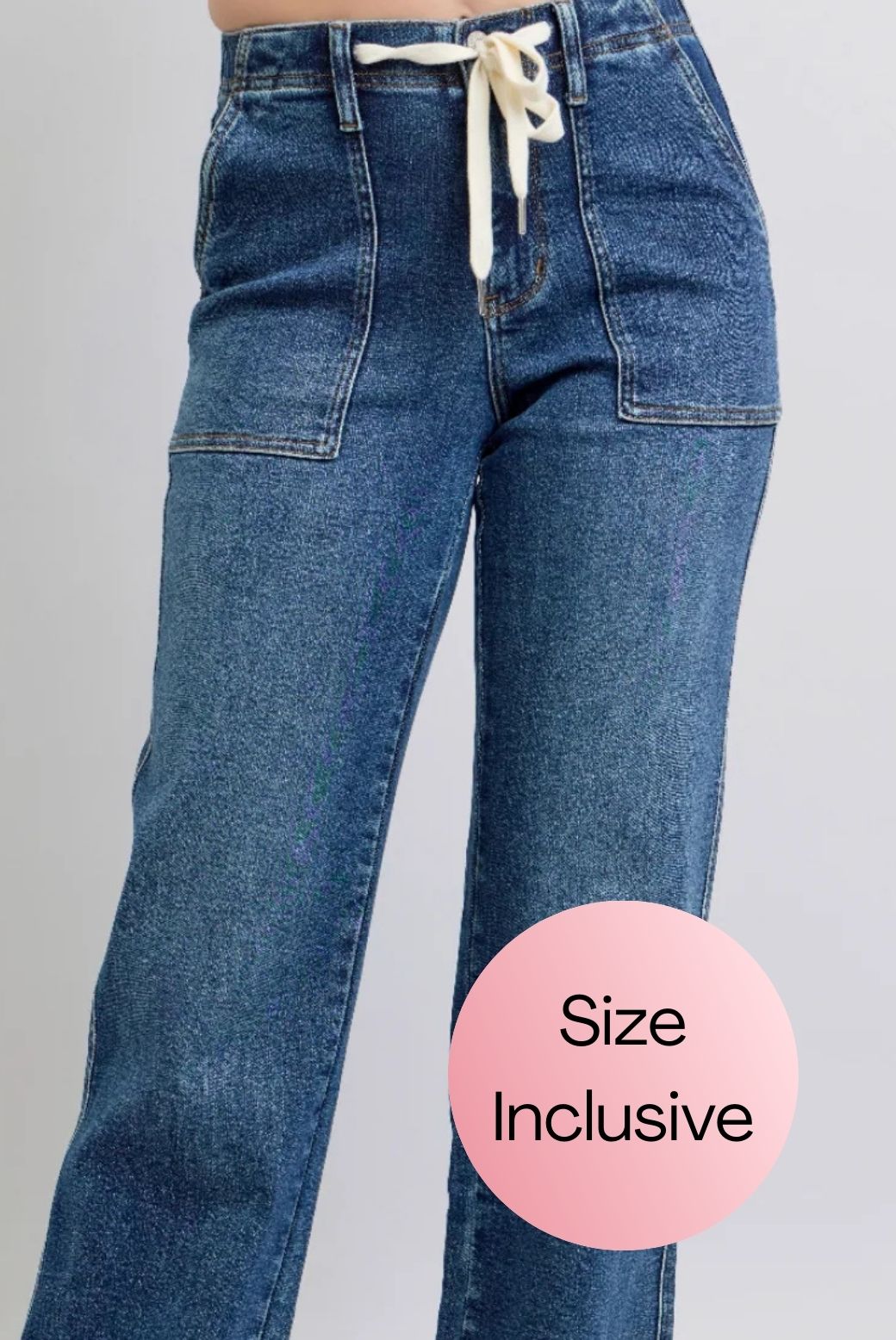 Judy Blue: High Waisted Drawstring Wide