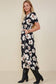 Size Inclusive: Floral Smocked Waist Slit Detail Dress