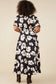 Size Inclusive: Floral Smocked Waist Slit Detail Dress