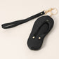 Faux Leather Flip-flop Mini Wristlet Keychain / Bag Charm