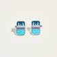0.75 Inch Canned Sardines Rhinestone Post Earrings