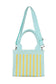 Mint Striped Wholesale Structured Mini Tote Bags