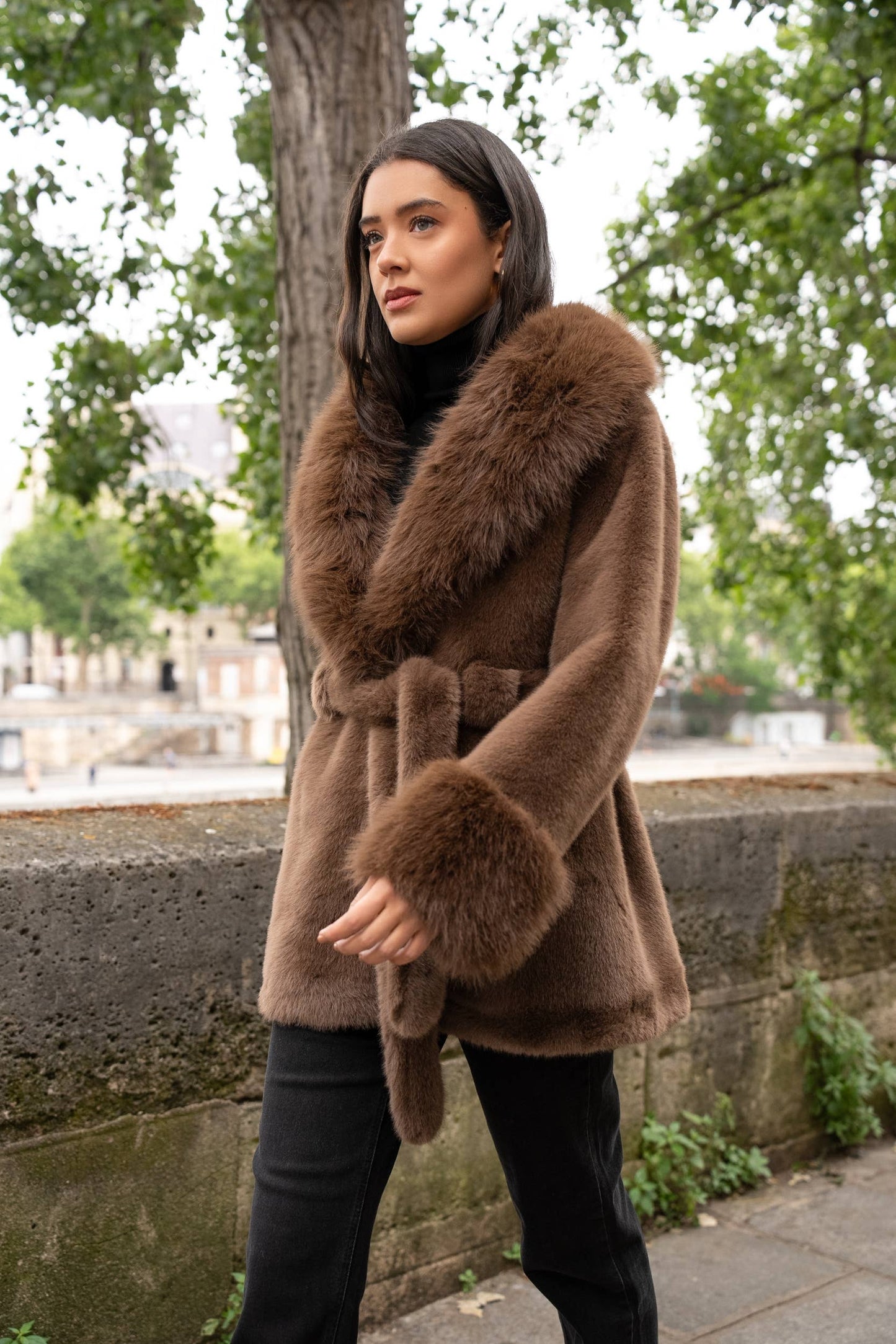 French Faux Fur Coat