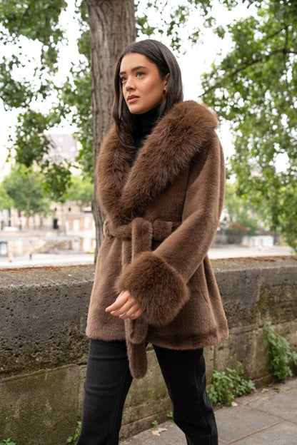 French Faux Fur Coat