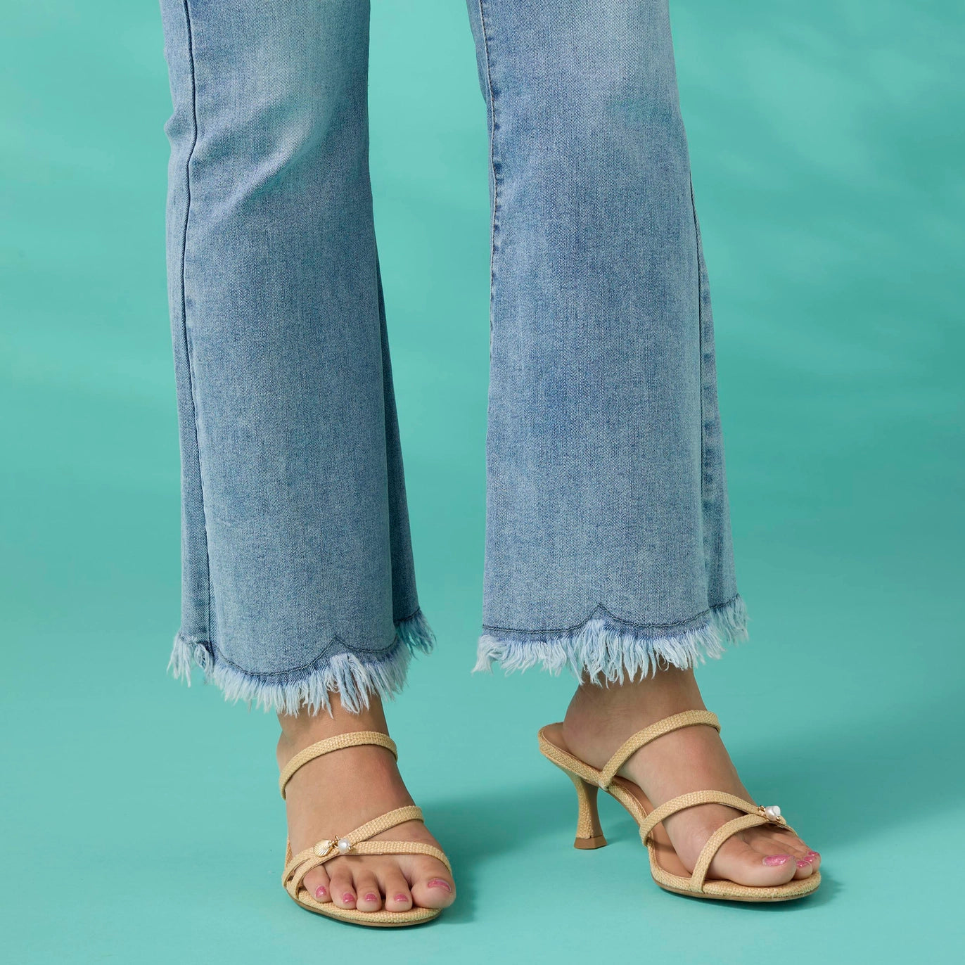 Sylvie Flare Ankle with Fringe Bottom