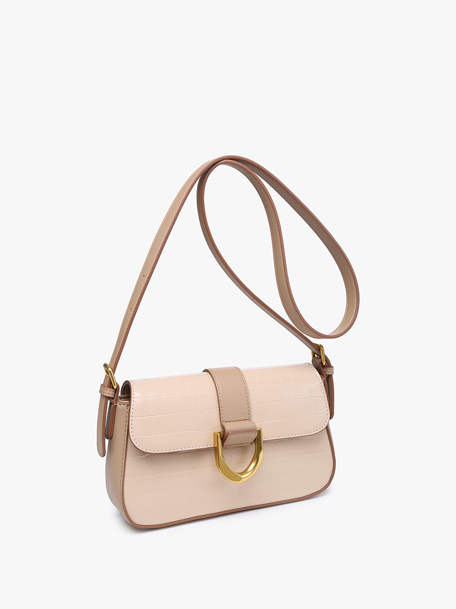 Lima Croc-Embossed Satchel