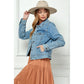 Denim Jacket with Asymmetric Seam