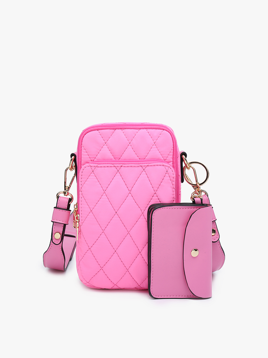 Quilted 3 Compartment Crossbody