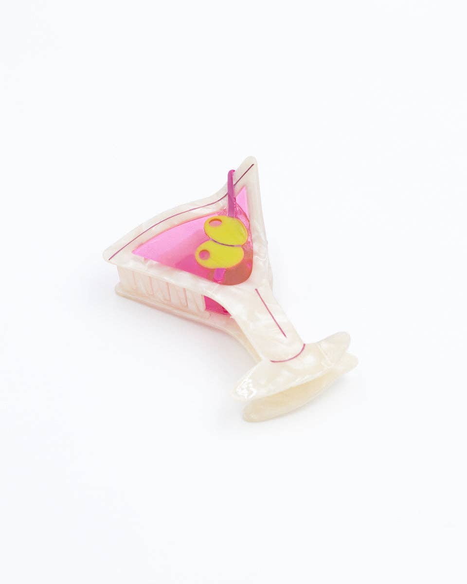 SAY CHEERS MARTINI HAIR CLAW CLIP
