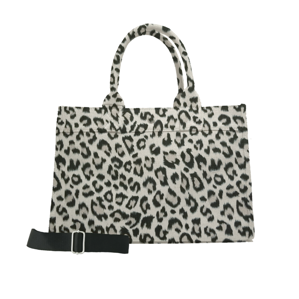 Leopard Midi East West Crossbody Bag