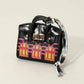 House Printed Faux Leather Elegant and Stylish Mini Purse / Bag Charm