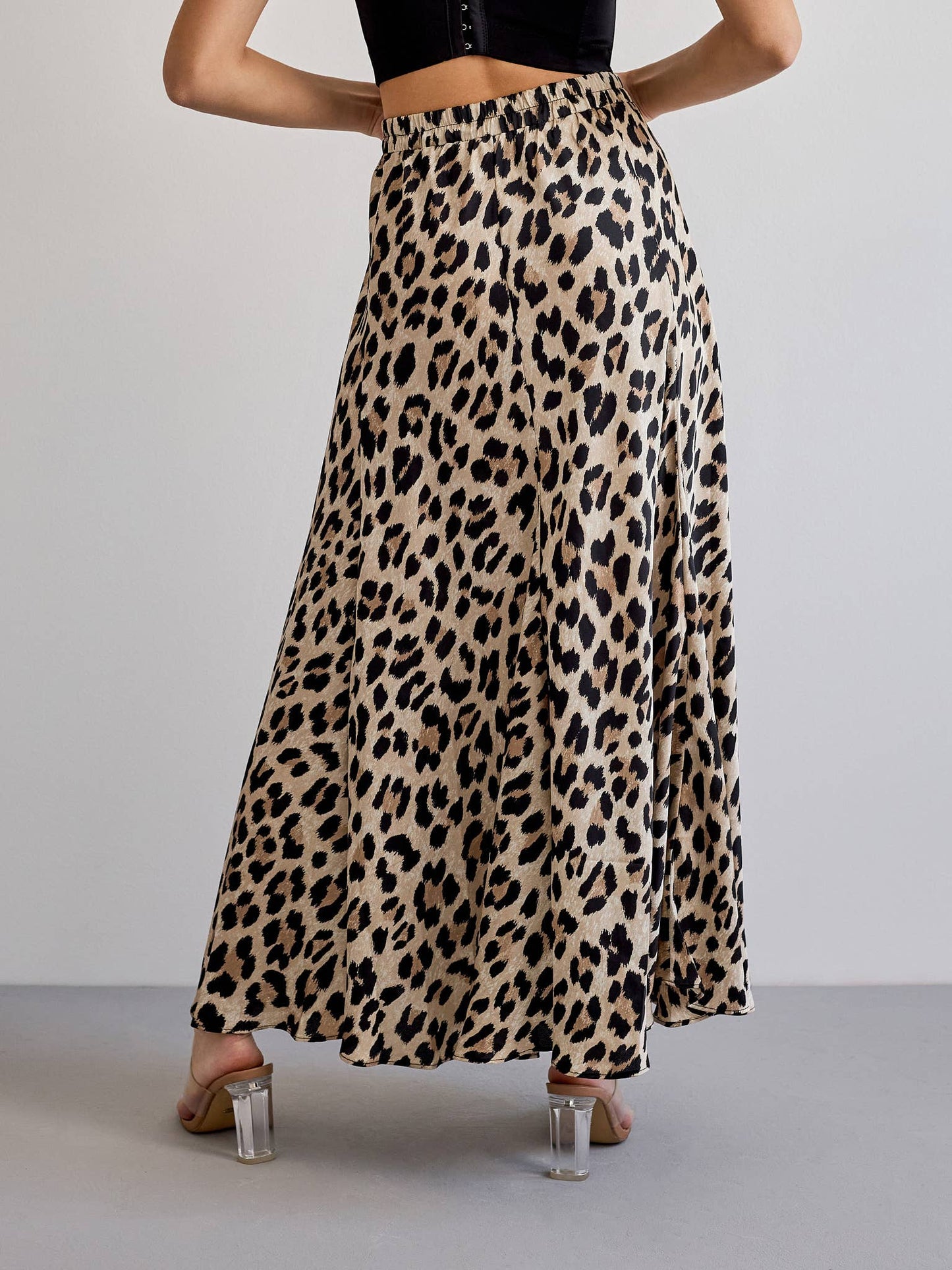 Paris Satin Skirt: Burgundy