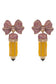 Teachers Day School Pencil Enamel Bow Post Earrings