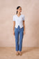Ribbed knit wrap T-shirt - 0590