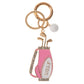 Stone Paved Enamel Golf Bag Keychain