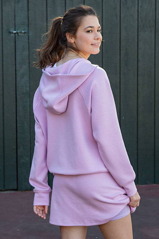 Butter Soft: Quarter zip with Hood: Color Blossom