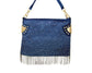 Bling And Beaded Fringe Hobo Handbag
