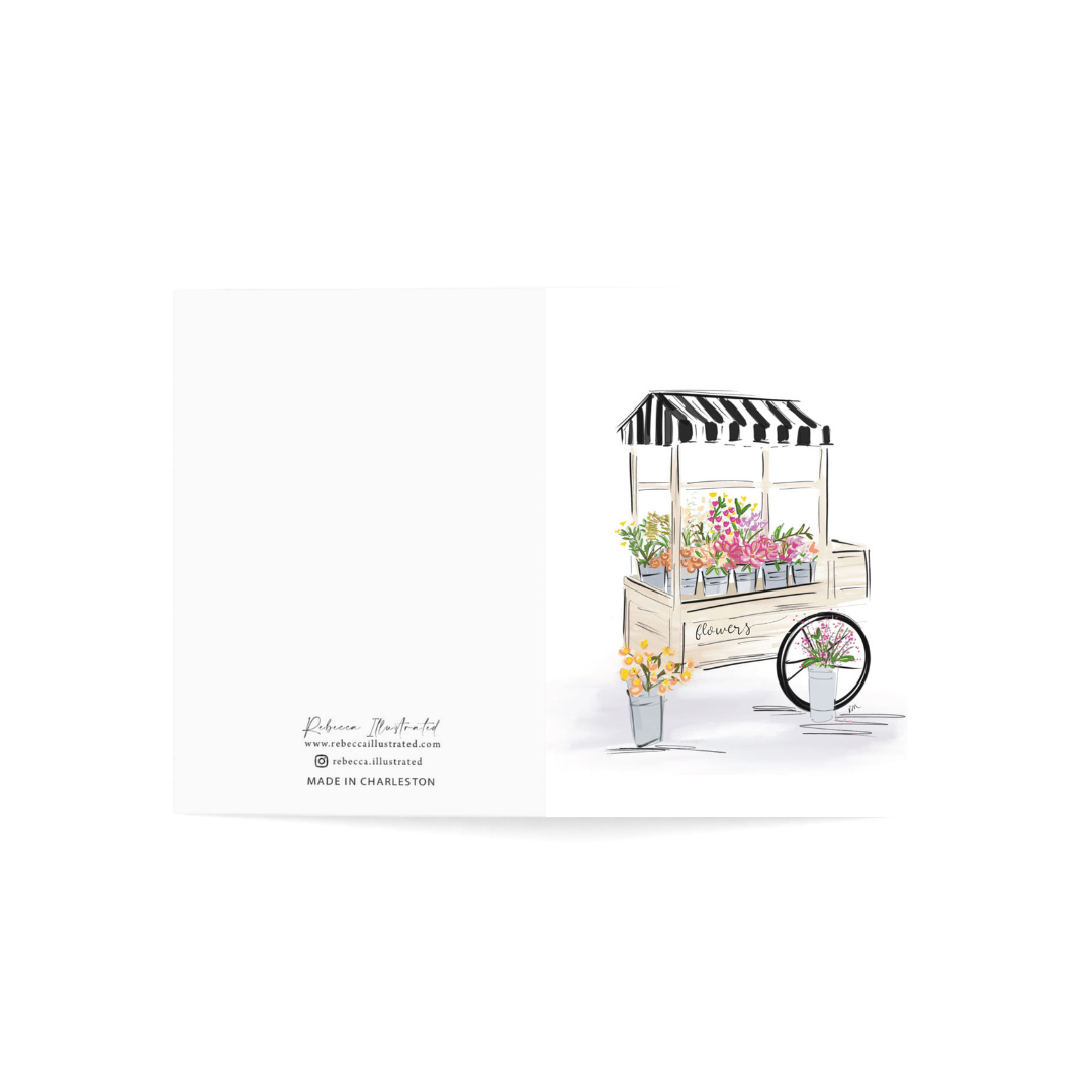 FLOWER CART - Note Card 