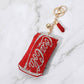 Bling Studded Cola Can Tassel Keychain