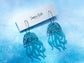Blue Jellyfish Dangle Hoop Earrings