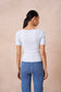 Ribbed knit wrap T-shirt - 0590