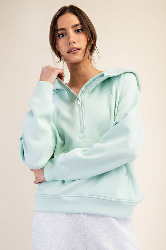 Butter Soft: Quarter zip with Hood