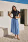 Marby Scallop Contrast Midi Dress: PRE ORDER