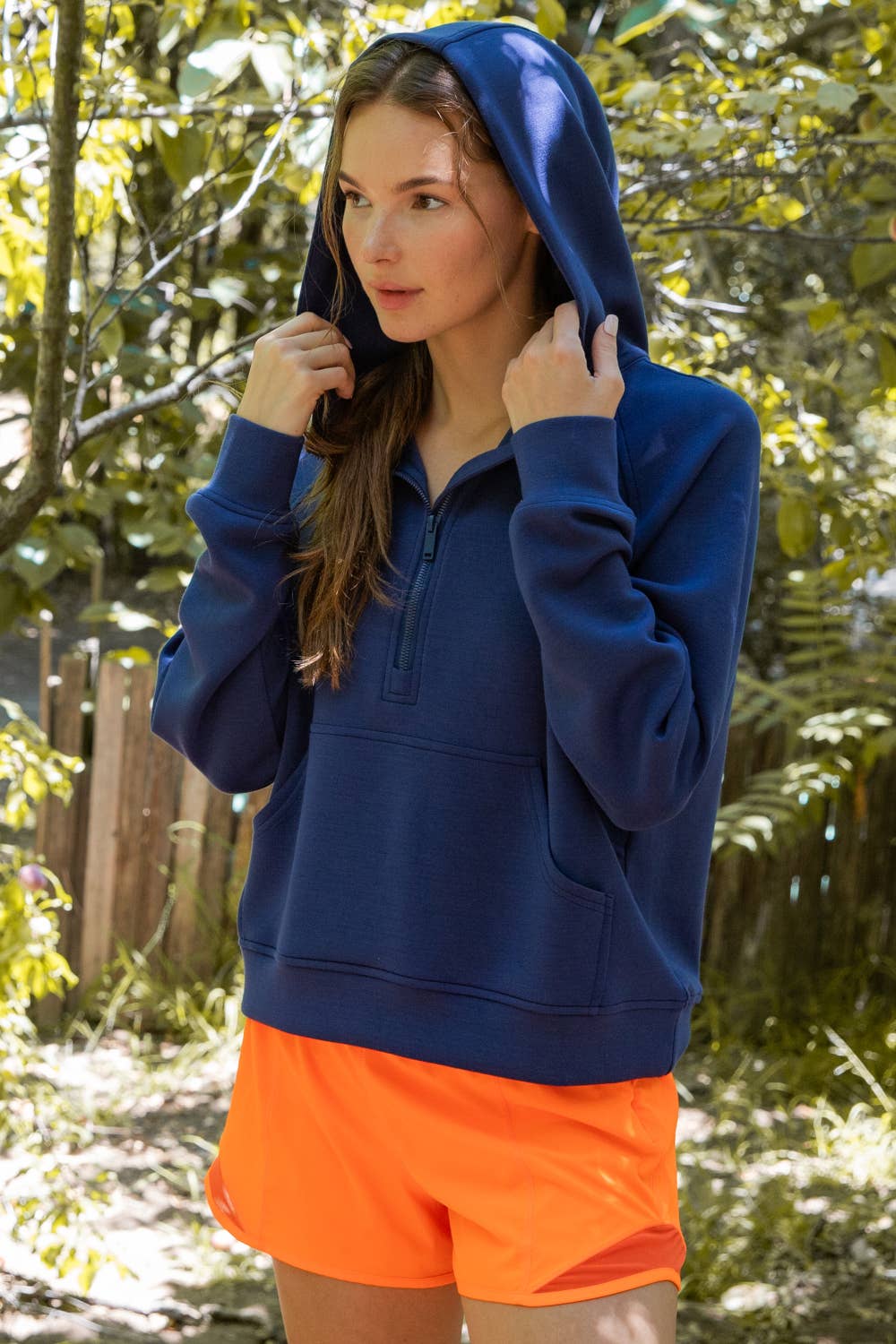 Butter Soft: Quarter zip with Hood: Color Frost