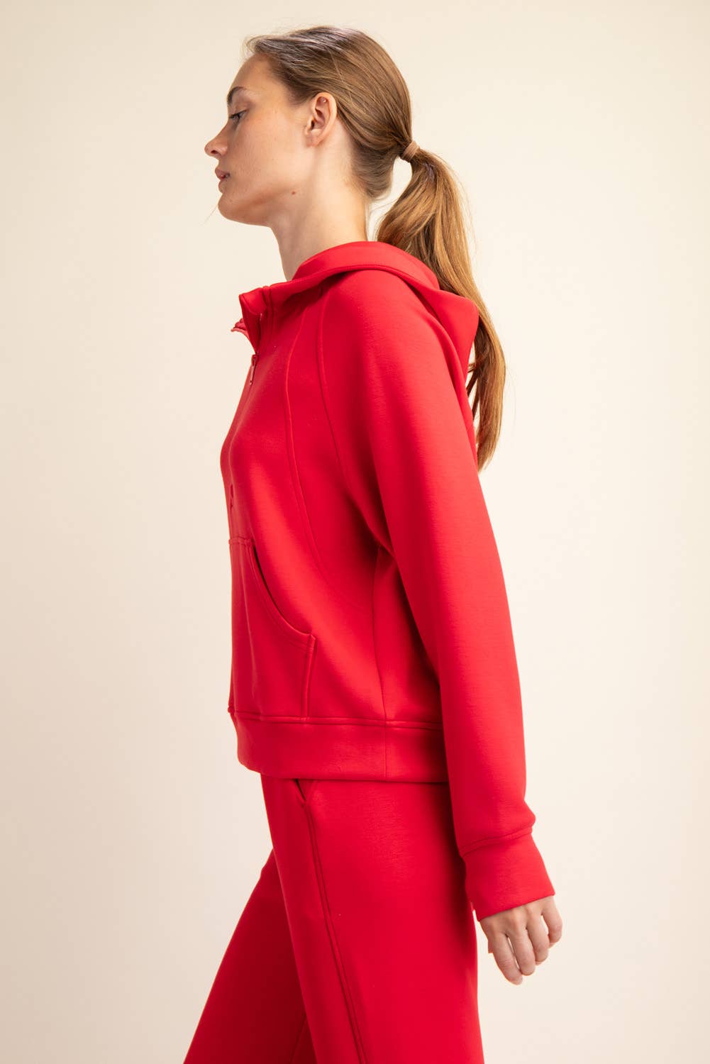 Butter Soft: Quarter zip with Hood: Color Frost