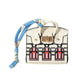 House Printed Faux Leather Elegant and Stylish Mini Purse / Bag Charm