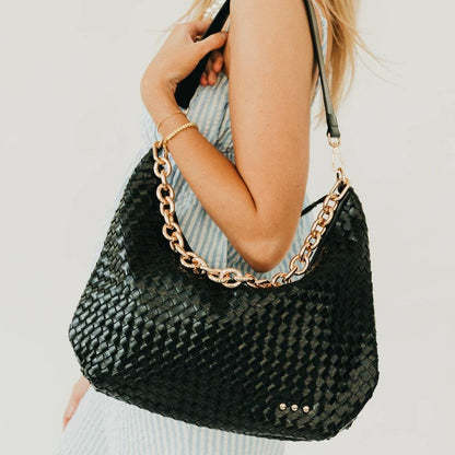 Sienna Slouchy Woven Shoulder Bag: 5 colors!