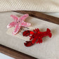Adorable Lobster & Starfish Hair Clips, Marine Hair Accents