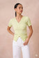 Ribbed knit wrap T-shirt - 0590