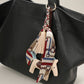 Faux Leather Horse Tassel Scarf Keychain / Bag Charm