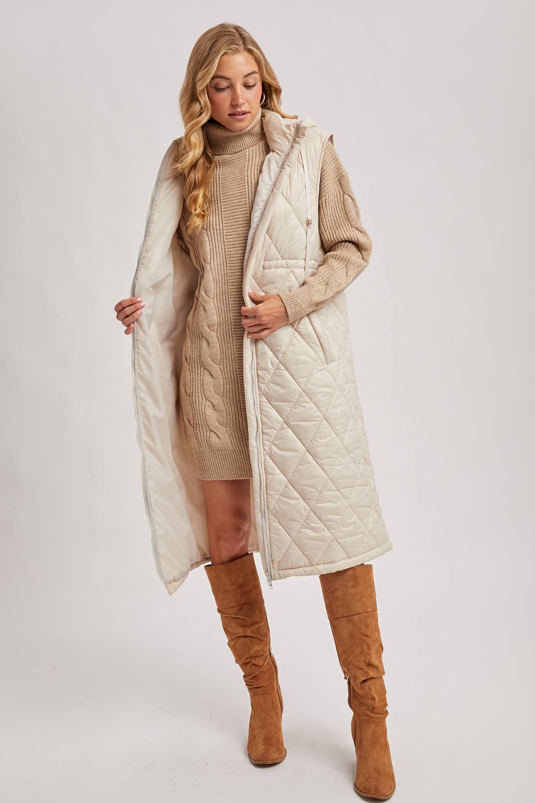 Diamond Quilted  Puffer Vest: 2 Colors